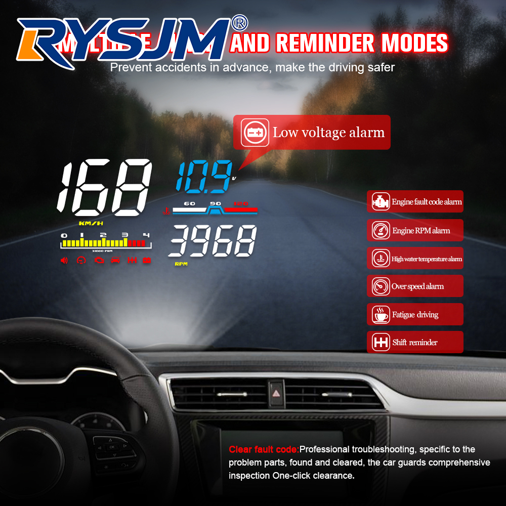 Anemometer Wind Speed - D5000 Digital OBD2 Car Windshield Projector