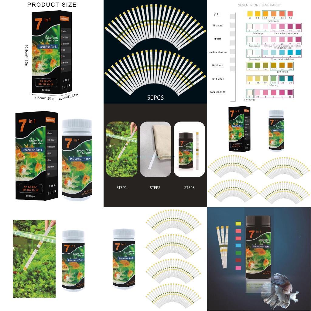 New 7 in 1 Aquarium Swimming P - Ph Strip Test บทวิจารณ์และราคา