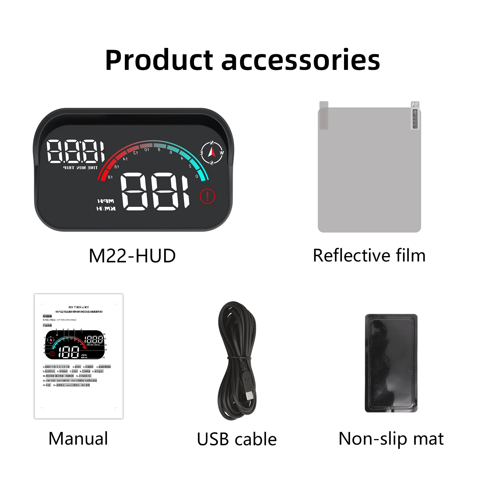 M22 Car GPS HUD Head Up Displa - Anemometer Wind Speed บทวิจารณ์และราคา