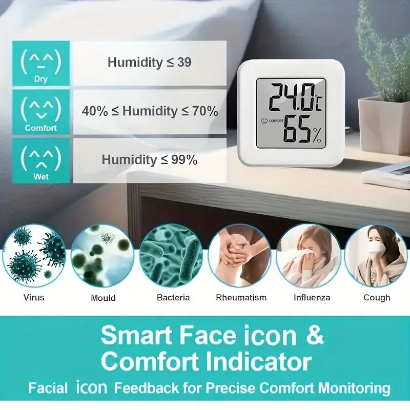 Digital Hygrometer Thermometer - Weather Station Indoor บทวิจารณ์และราคา