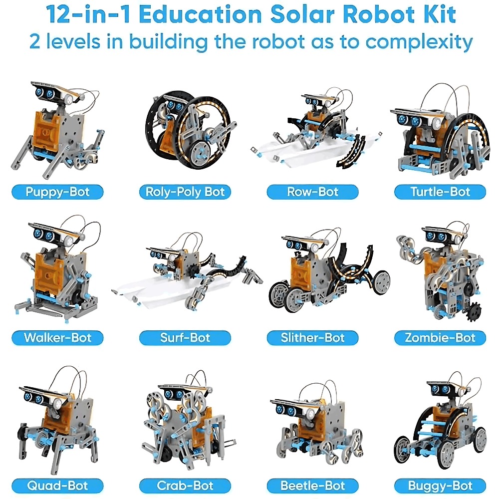 Solar Robot Building Blocks 12 - Science Toys Diy บทวิจารณ์และราคา
