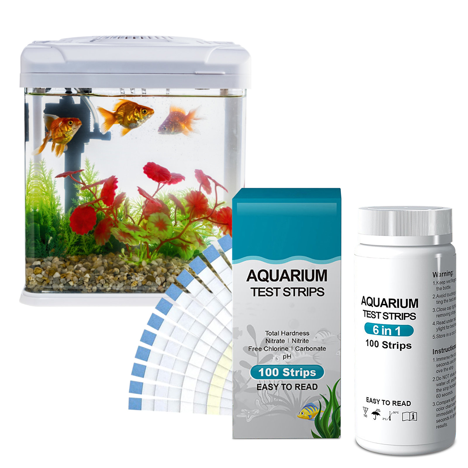 100pcs 6-in-1 Water Quality Te - Ph Strip Test บทวิจารณ์และราคา