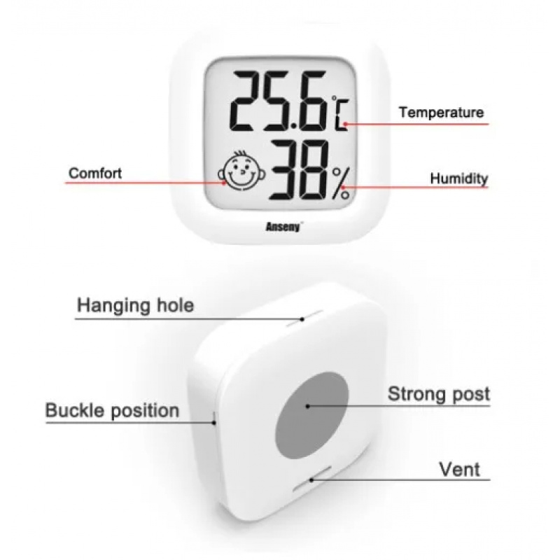 LCD Digital Thermometer Hygrom - Weather Station Indoor บทวิจารณ์และราคา