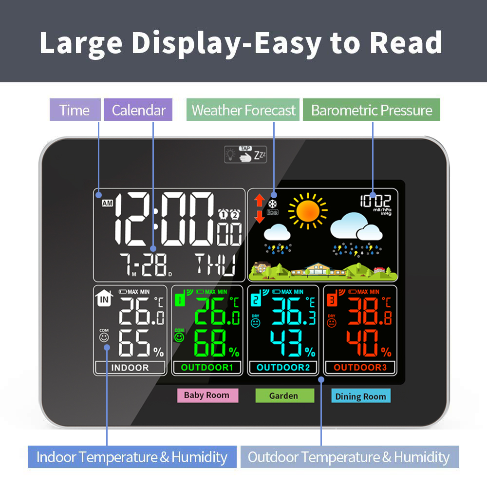 Weather Stations Wireless Indo - Weather Station Indoor บทวิจารณ์และราคา