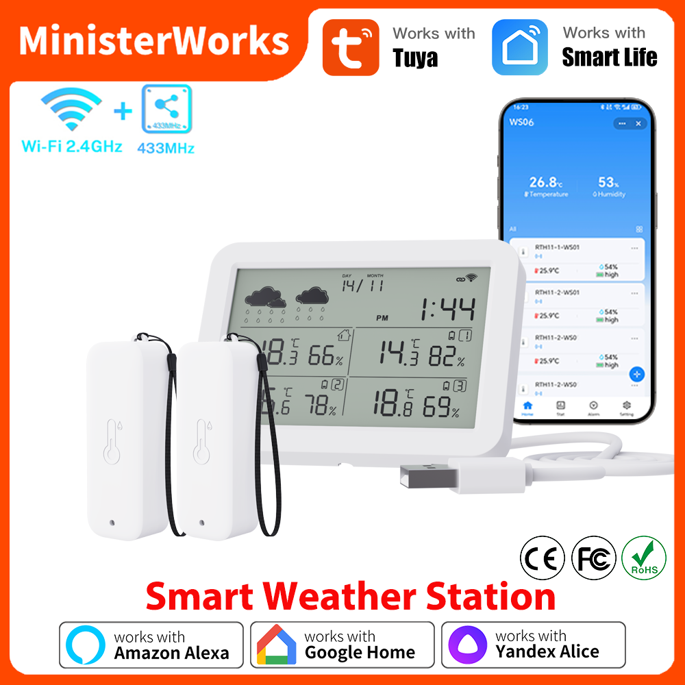 Tuya WiFi Weather Station RF43 - Weather Station Indoor บทวิจารณ์และราคา