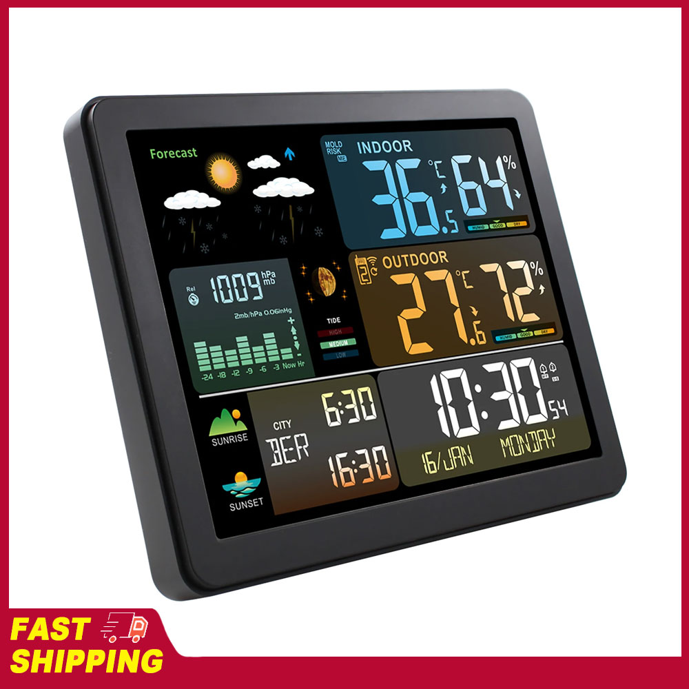 Multifunctional Large Color Sc - Weather Station Indoor บทวิจารณ์และราคา