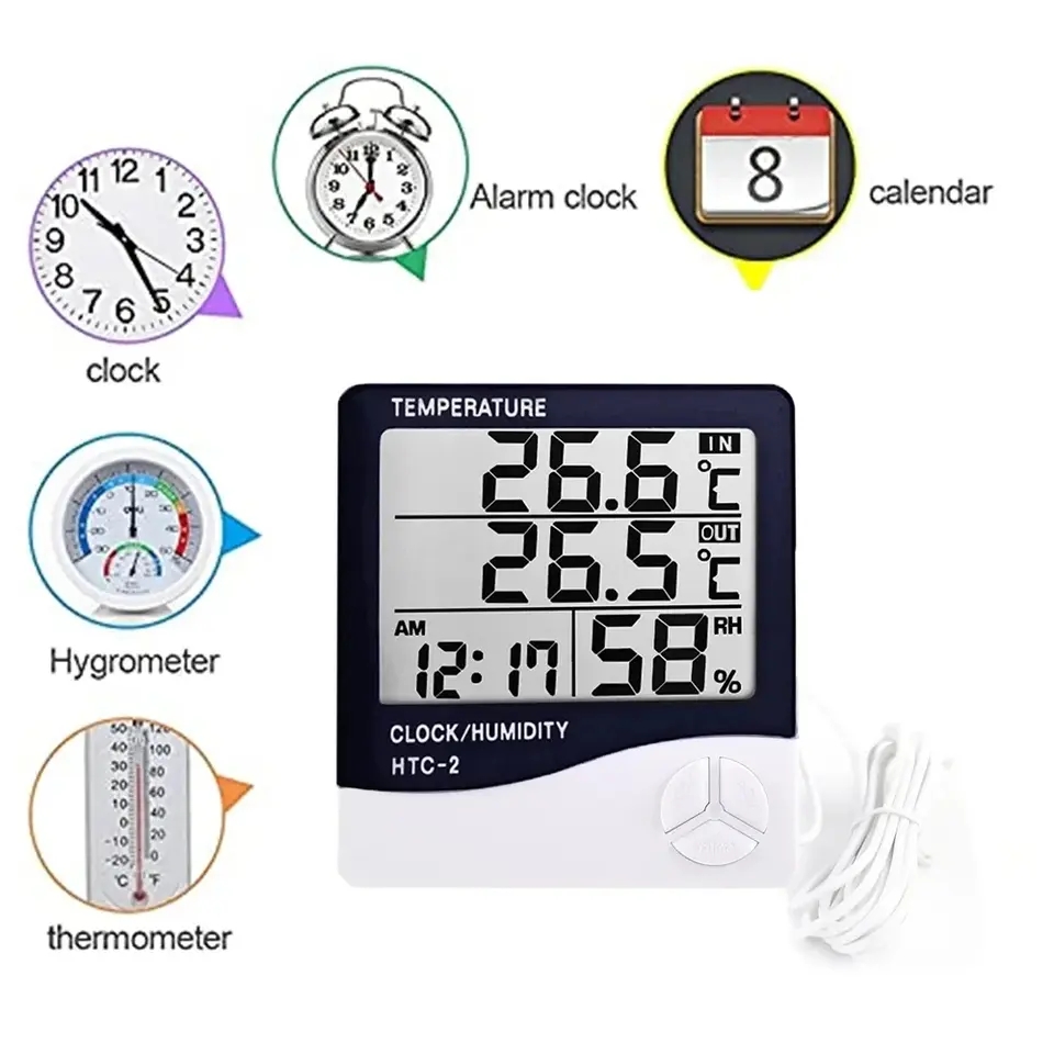 Indoor LCD Digital Thermometer - Weather Station Indoor บทวิจารณ์และราคา