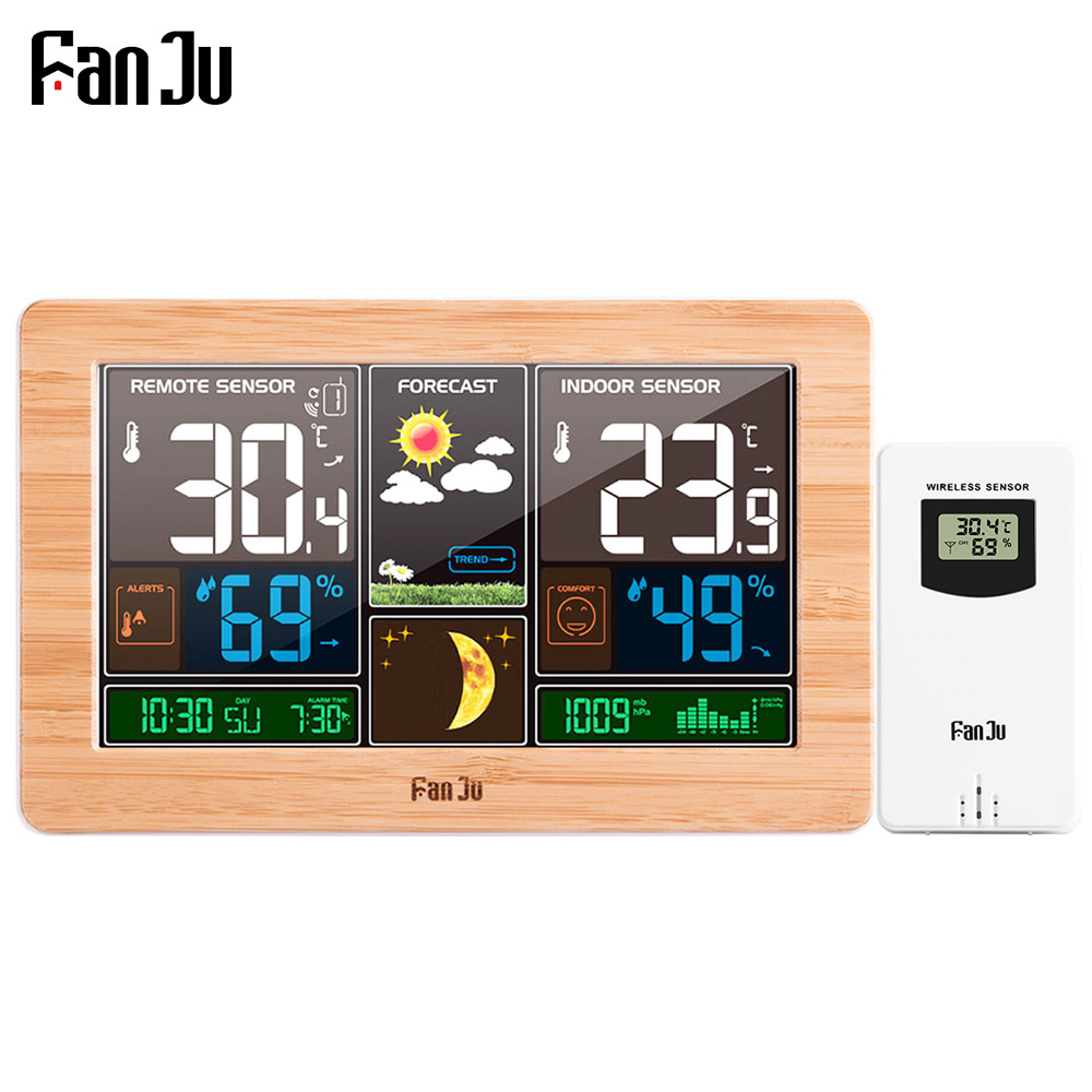 FanJu FJ3378 Digital Alarm Clo - Weather Station Indoor บทวิจารณ์และราคา