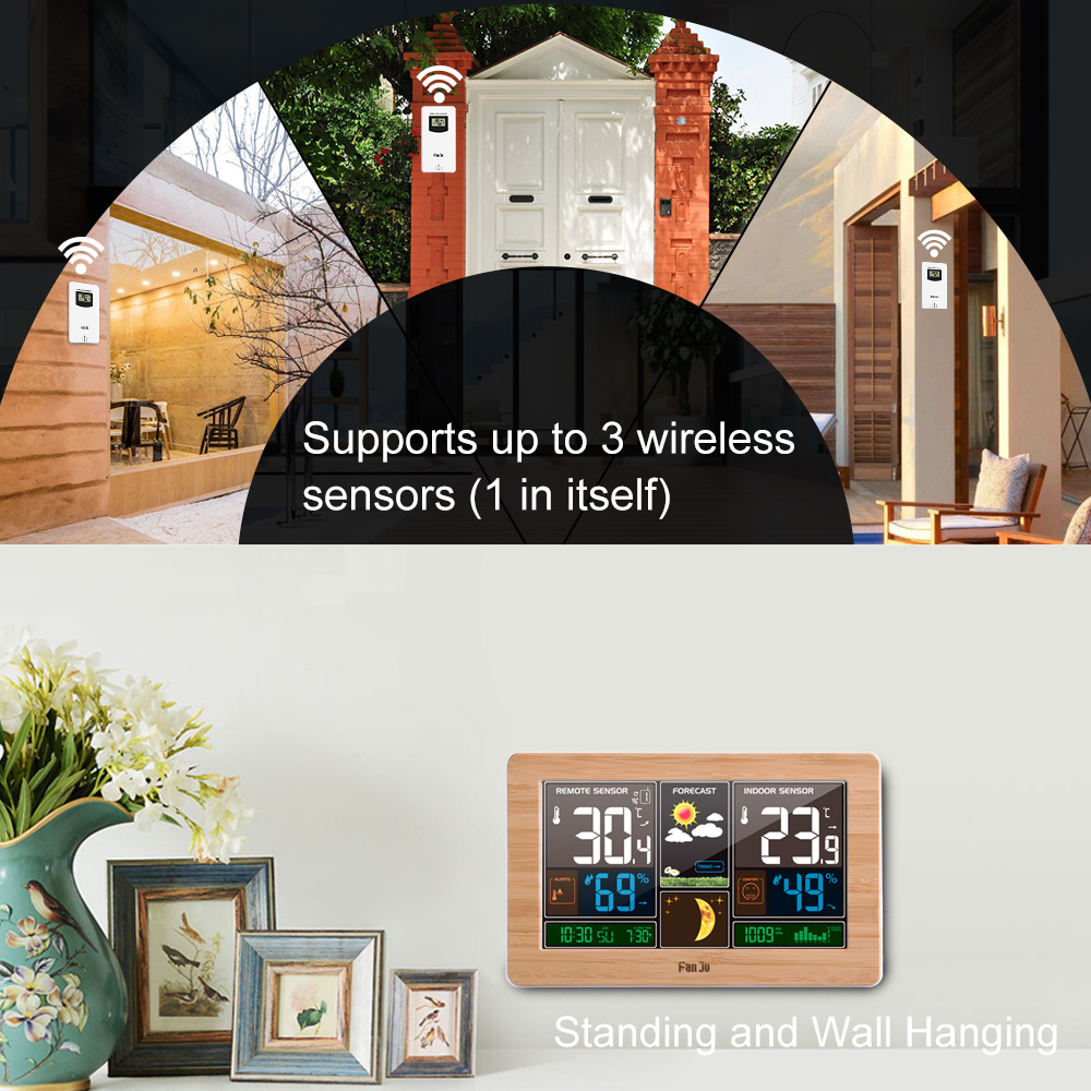 FanJu FJ3378 Digital Alarm Clo - Weather Station Indoor บทวิจารณ์และราคา
