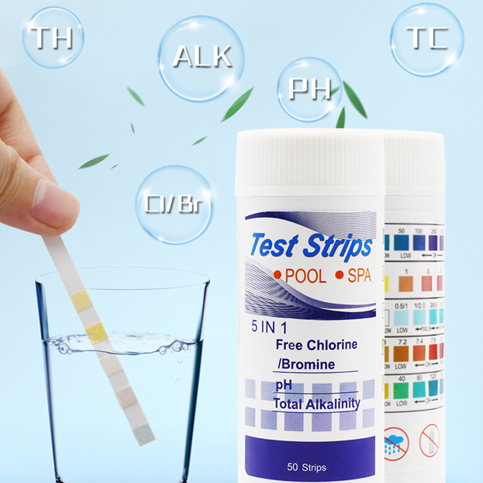 50pcs Multipurpose Chlorine PH - Ph Strip Test บทวิจารณ์และราคา