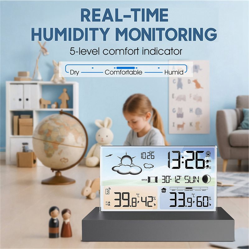 NEW HOT In Stock-Digital Weath - Weather Station Indoor บทวิจารณ์และราคา